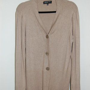 Jones New York, tan cardigan